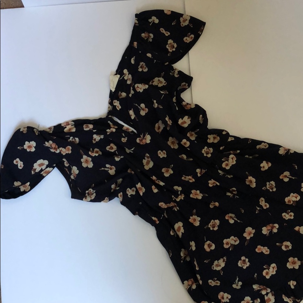 Macy blue floral romper